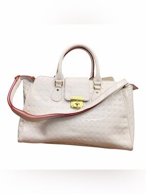Arcadia Large white  Patent Leather Purse  Designer-Style Satchel Handbag